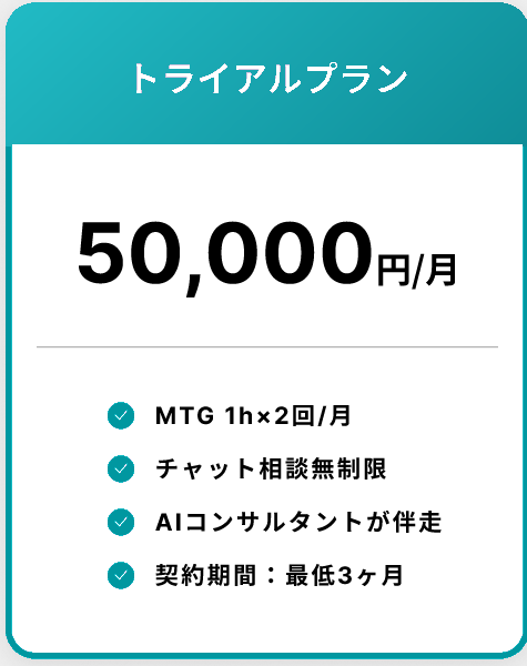 トライアルプラン 月額50,000円